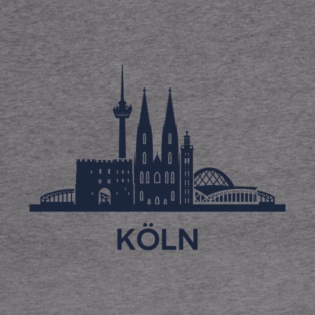 Cologne Skyline Emblem by yulia-rb